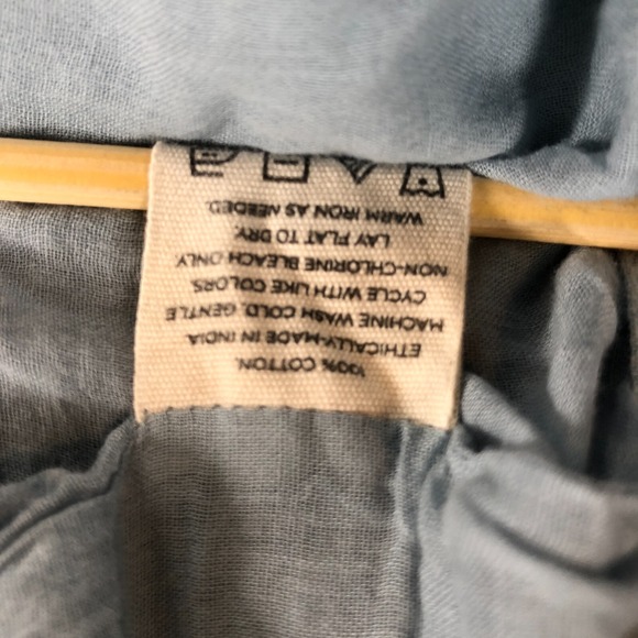 Laude The Label Pants Womens L Blue Crop Everyday Wide Leg Elastic Waist Lined - Picture 10 of 14